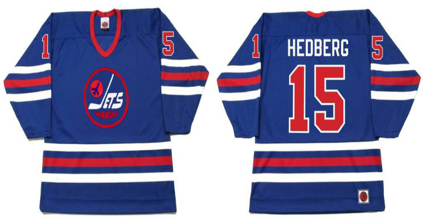 2019 Men Winnipeg Jets 15 Hedberg blue CCM NHL jersey